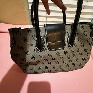 Dooney & Bourke Black and Tan Women's Bag